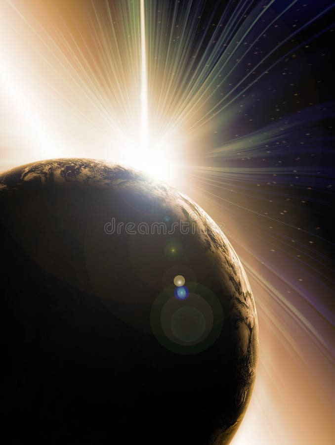 Abstract illustration of Solar eclipse vector illustration