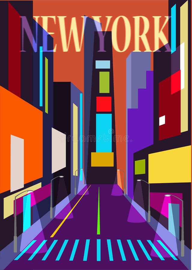 Street In New York City Stock Vector Illustration Of Crowd 29703701