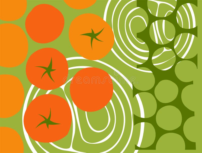 Abstract illustration of tomatoes