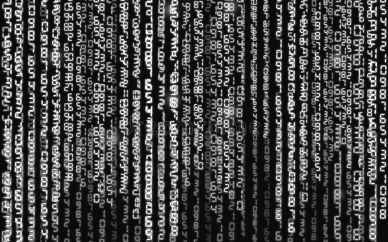 Abstract illustration. Vector streaming binary code background. vector illustration