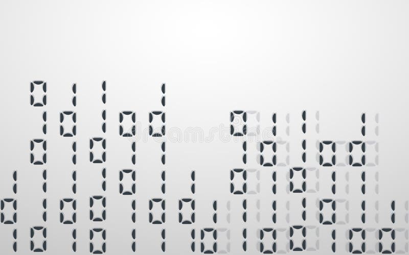 Abstract illustration. Vector streaming binary code background. stock illustration