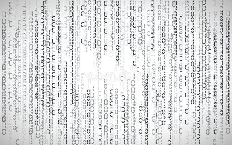 Abstract illustration. Vector streaming binary code background. stock illustration