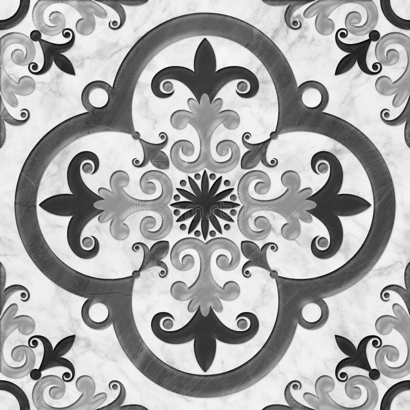 Abstract design pattern for wall tile and floor tile, mosaic, geometric, home decorative art wall tiles vector illustration