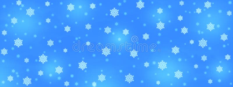 Abstract Falling Snowflakes in Blue Banner Background stock photography Abstract Falling Snowflakes in Blue Banner Background stock photography