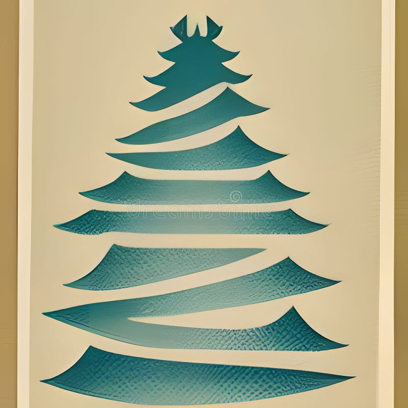 An abstract image of a Christmas tree. Christmas card as a symbol of remembrance of the birth of the savior royalty free illustration