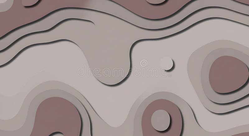 Abstract Gray and Brown Layered Papercut Background Design vector illustration
