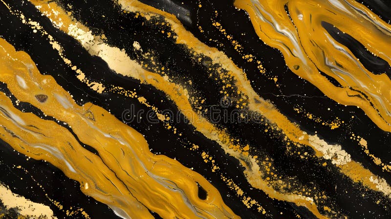 Abstract image featuring black and gold swirling patterns abstract image featuring black and gold swirling patterns ilustração royalty free