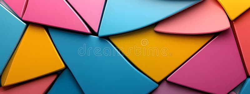 Abstract Multicolored Triangle Pattern Background vector illustration