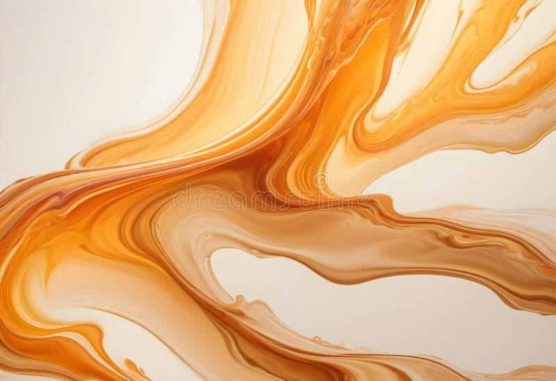 Imagine abstractă a lichidului auriu care curge, creând un efect de rotire și de marcare. stock illustration