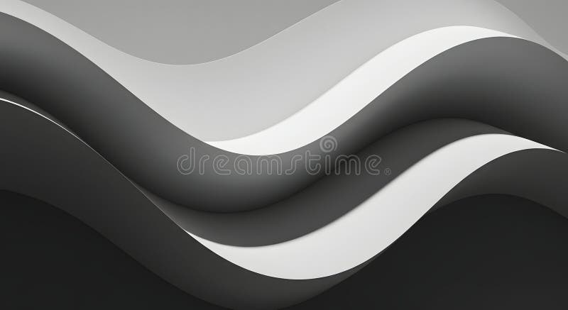 Abstract gray and white wavy layers royalty free illustration