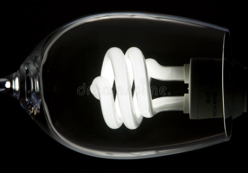 Abstract Image of a Light Bulb in a Glass Stock Photo Image of fluorescence, conceptual 7176254