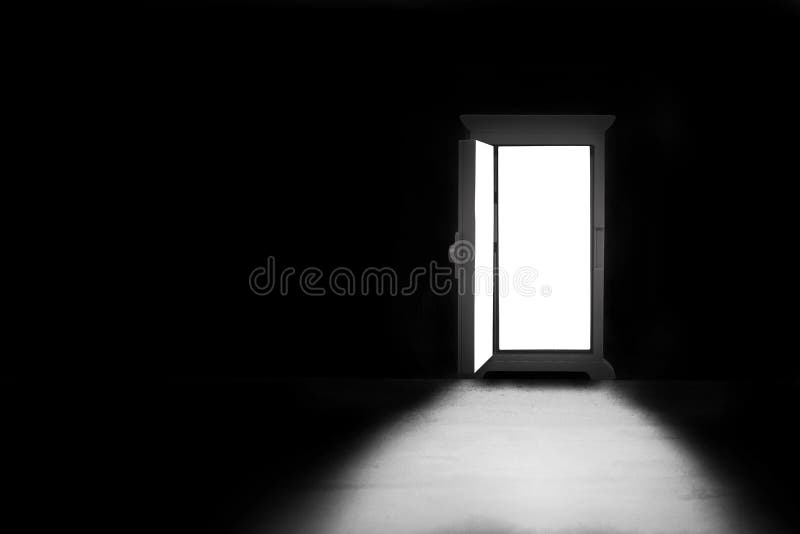 Light Shining Through Opened Door In Dark Room Stock Photo Image Of Concept Dream
