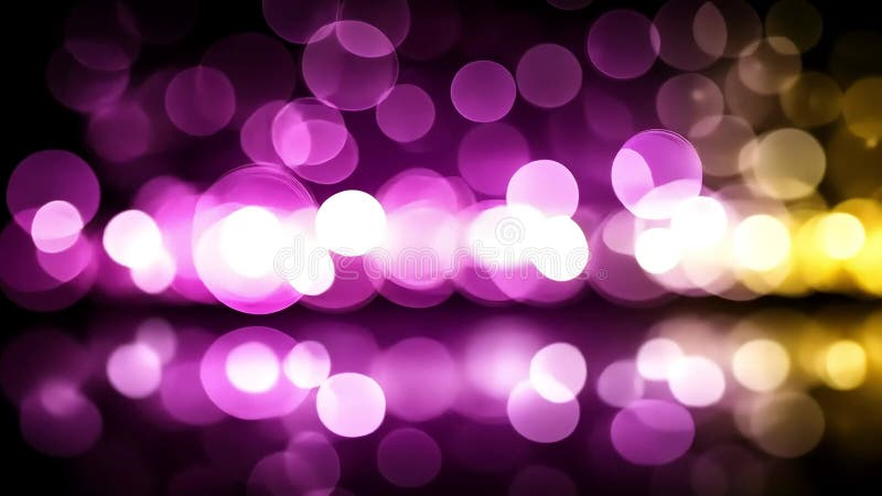 Abstract image pink yellow bokeh lights reflecting in dark royalty free illustration
