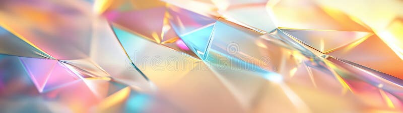 Colorful Light Refraction through Transparent Geometric Shapes royalty free illustration