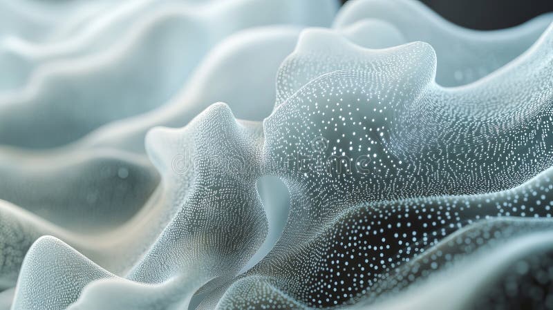 Conceptual Visualization of Data Flow in Abstract Fluid Waves vector illustration