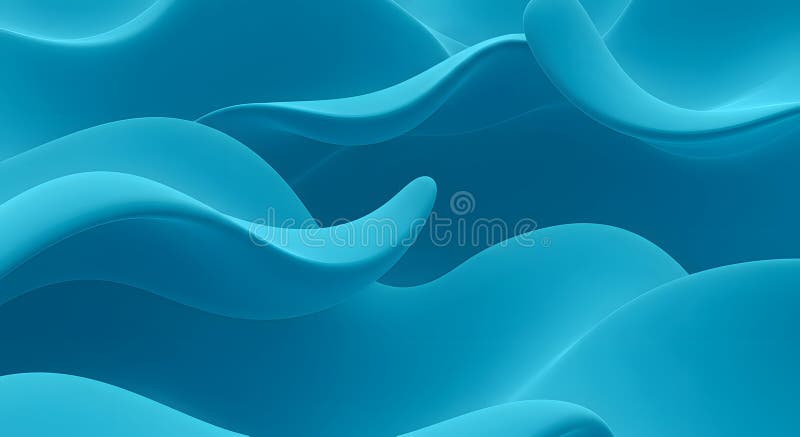 Abstract blue wavy surface vector illustration