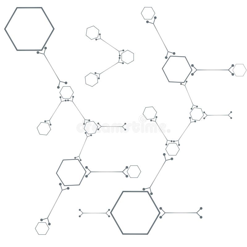 Abstract images of molecular structures .