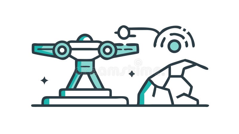 Abstract Industrial Machine - Future Technology, vector design Generative AI vector illustration