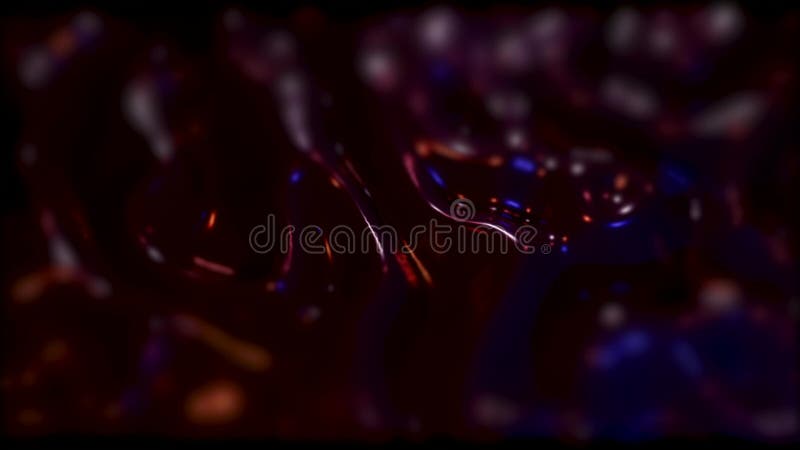 Abstract Infinite Loop Animation 3D Hintergrund von Metallflüssigkeitswellen und hellen Farblicht lizenzfreie abbildung