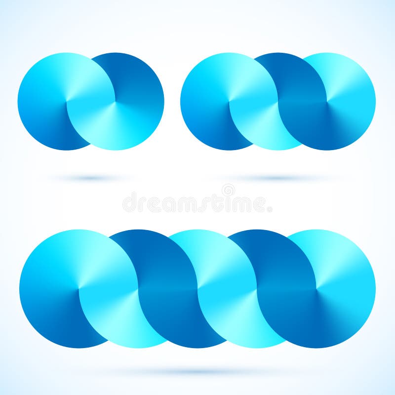 Abstract infinity blue vector disks symbols vector illustration
