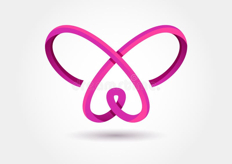 Abstract infinity butterfly symbol. Vector logo template. Design vector illustration