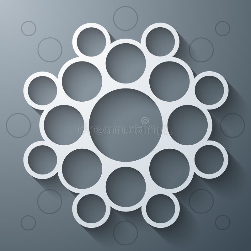 Abstract infographics symmetrical white circles vector illustration Abstract infographics symmetrical white circles vector illustration