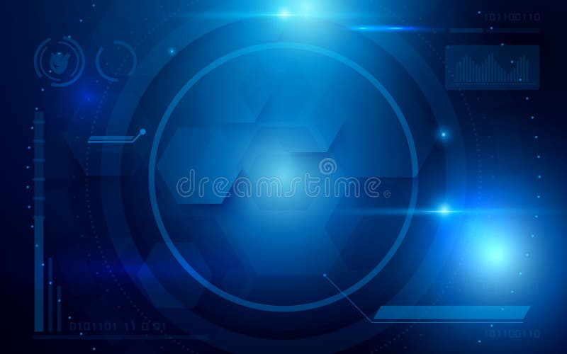 Abstract interface virtual future technology system health and care info concept on blue background royalty free illustration Abstract interface virtual future technology system health and care info concept on blue background royalty free illustration