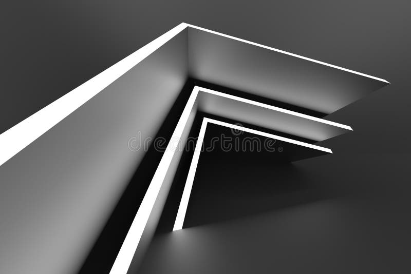 Abstract Interior Design. Black Modern Background Stock Illustration Illustration of
