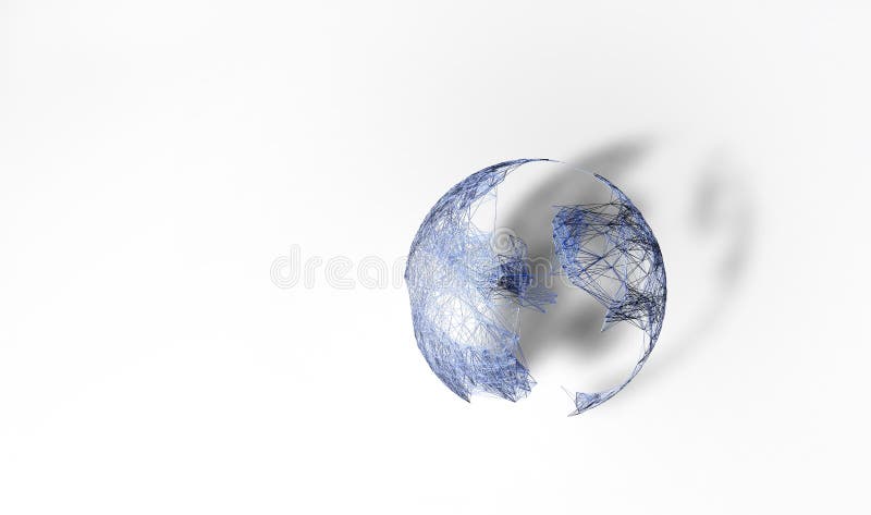 Abstract Internet Concept. World Polygonal Map and Visualization Plexus Network Structure. 3D Illustration royalty free illustration Abstract Internet Concept. World Polygonal Map and Visualization Plexus Network Structure. 3D Illustration royalty free illustration