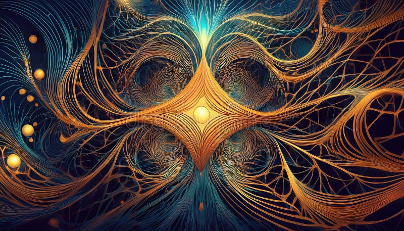 Abstract Intricate Network of Lines and Shapes A Dynamic Visual Masterpiece in a Mesmerizing Maze of Colors and Textures, Inviting vector illustration