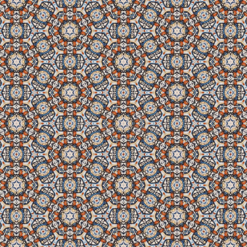 Abstract intricate repeat graphic pattern design stock illustration