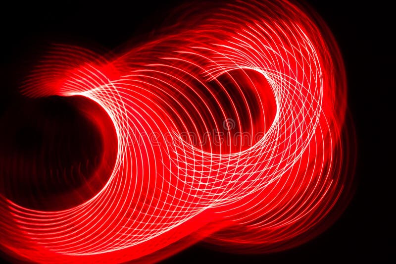 Abstract Intriguing Swirls of Color on a Black Background Stock Photo