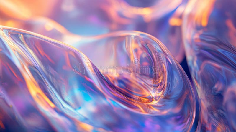 Abstract Iridescent Fluid Background with Shimmering Colors royalty free illustration