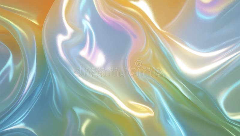 Abstract Iridescent Fluid Gradient Texture in Soft Pastel Colors vector illustration