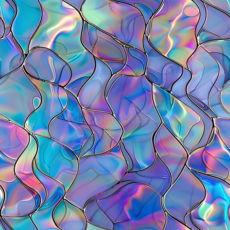 Abstract Iridescent Mosaic vector illustration