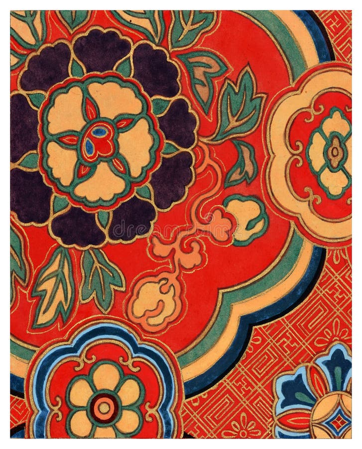 Abstract Japanese artwork design stock photo