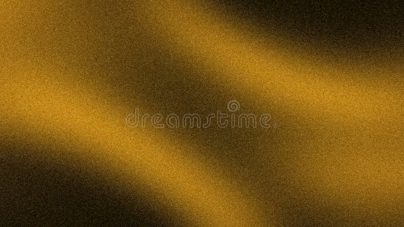 Abstract 4K grainy background featuring a blurred gradient of deep gold and black tones. High-quality noise texture perfect for stock photo