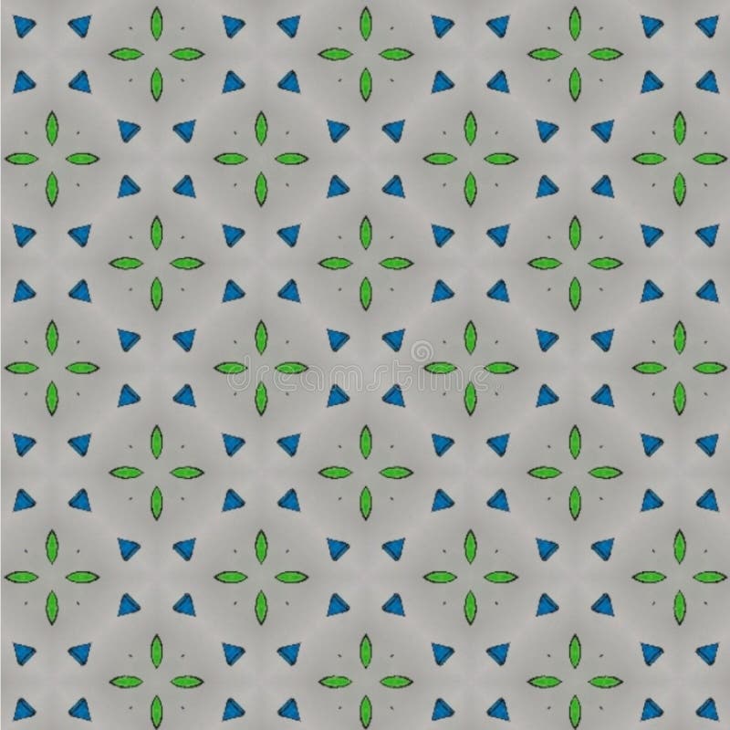 Abstract kaleidoscope design. Blue green white colors. Geometric symmetrical seamless pattern. royalty free illustration Abstract kaleidoscope design. Blue green white colors. Geometric symmetrical seamless pattern. royalty free illustration