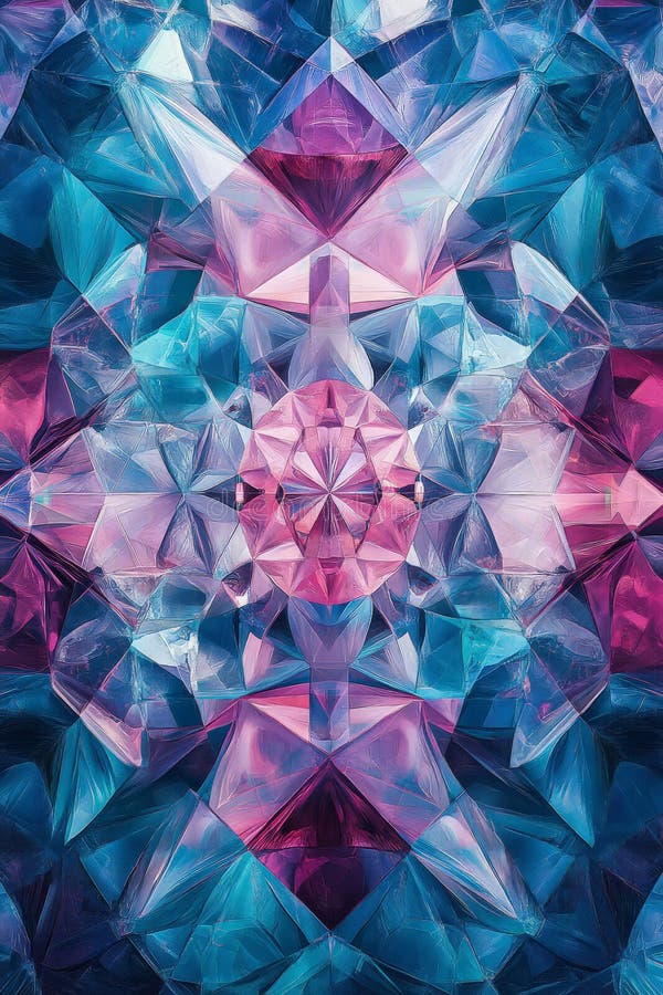 Abstract Kaleidoscope Patterns stock illustration