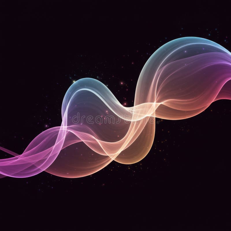 Abstract kleurig golvende golven achtergrond stock illustratie