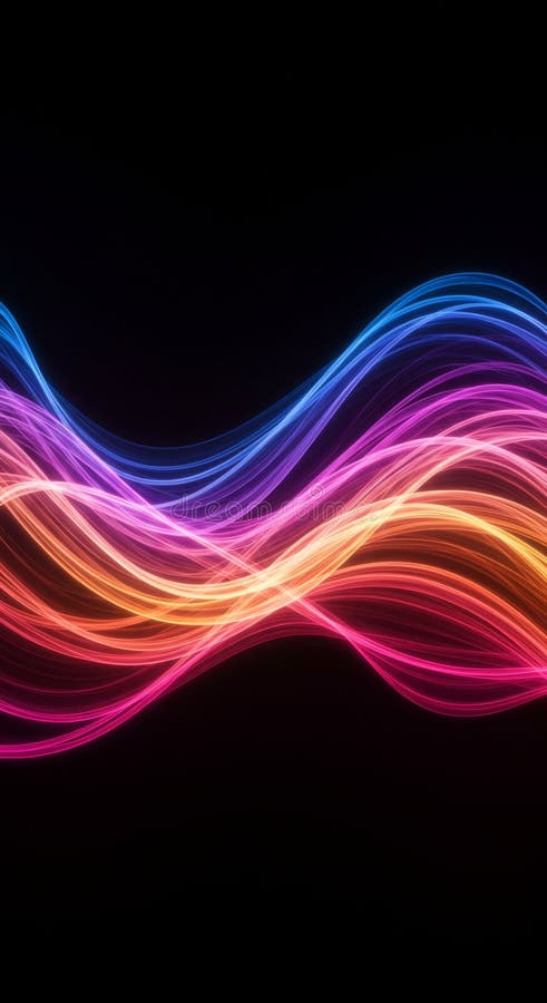 Abstract kleurig golvende golven digitale kunst vector illustratie