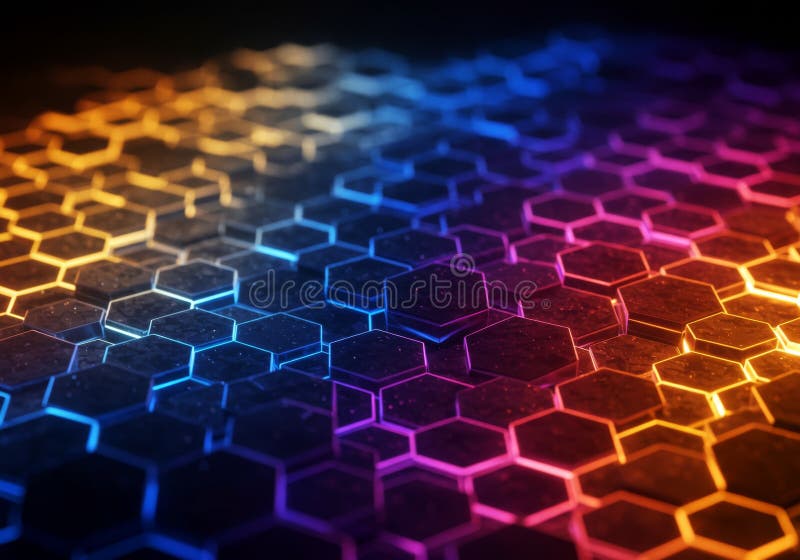 Abstract kleurig stromend raster netwerk stock illustratie