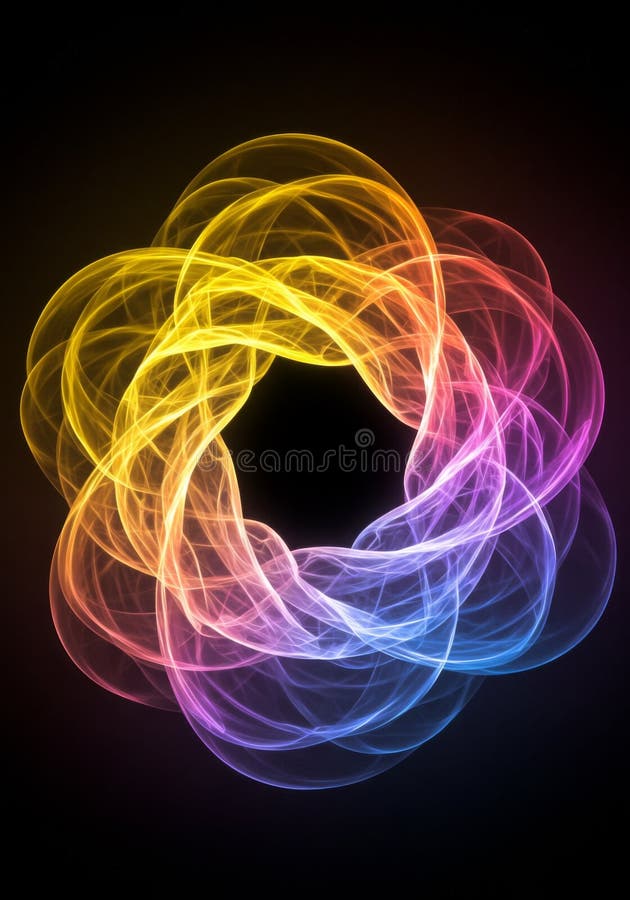 Abstract kleurig vormend cirkelvormig ontwerp royalty-vrije illustratie