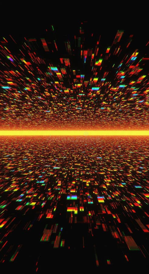 Abstract kleurige digitale kunstachtergrond stock illustratie