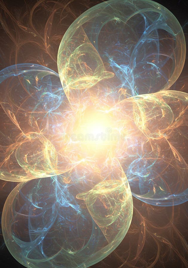 Abstract kleurige gloeiende ruimte Achtergrond stock illustratie