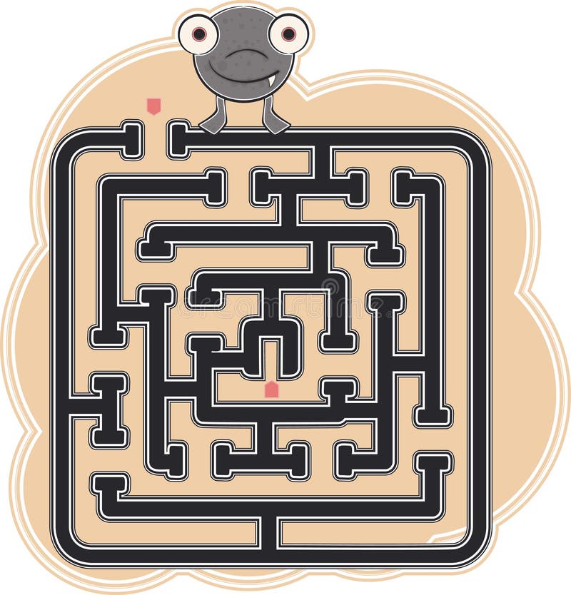 Abstract doolhof vector illustratie