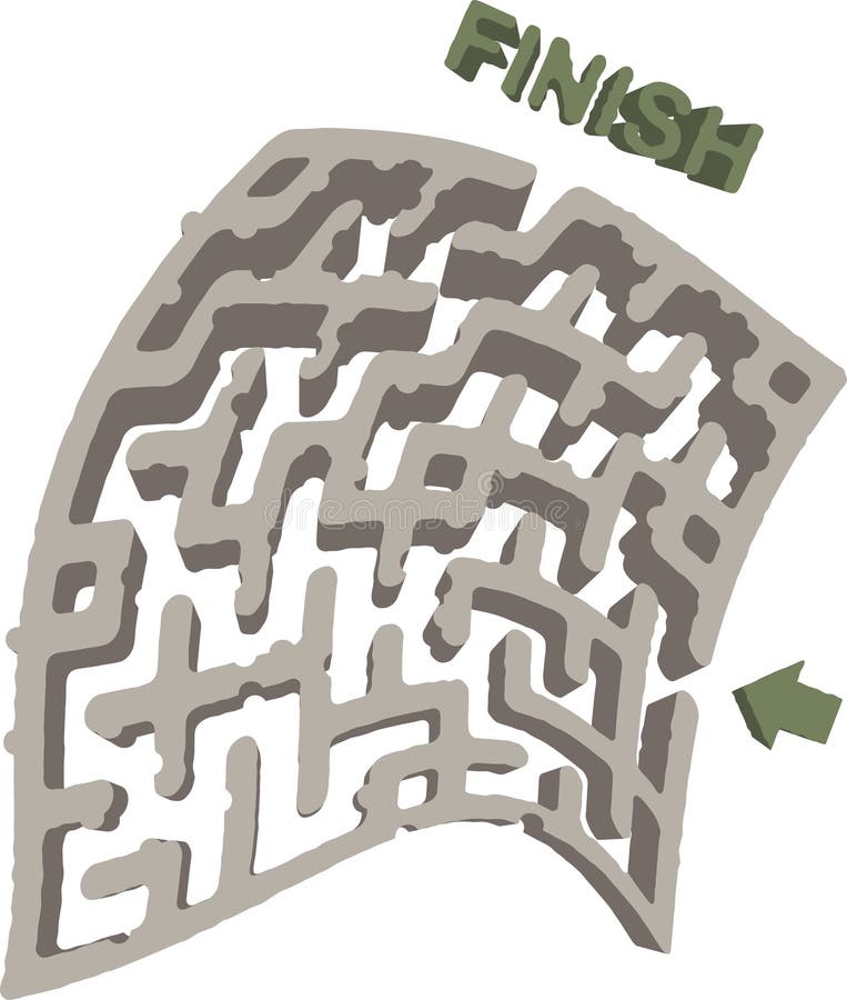 Abstract labyrint vector illustratie