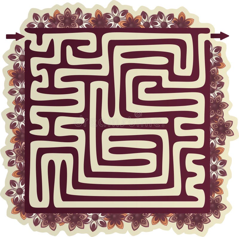 Abstract Labyrint vector illustratie