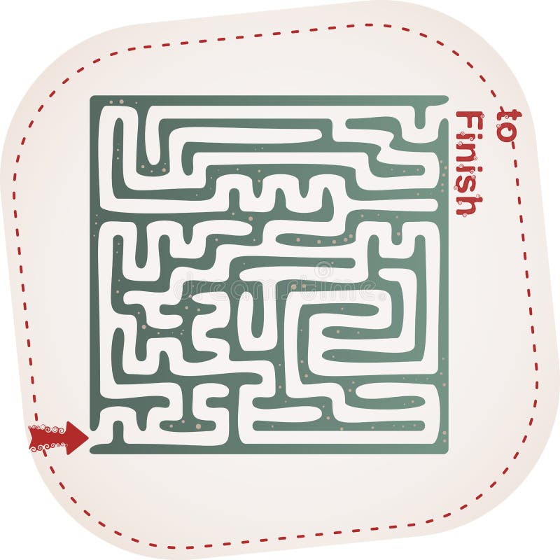 Abstract labyrint stock illustratie