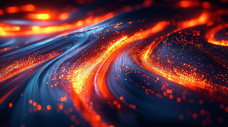Abstract landscape of magma flow vector illustration